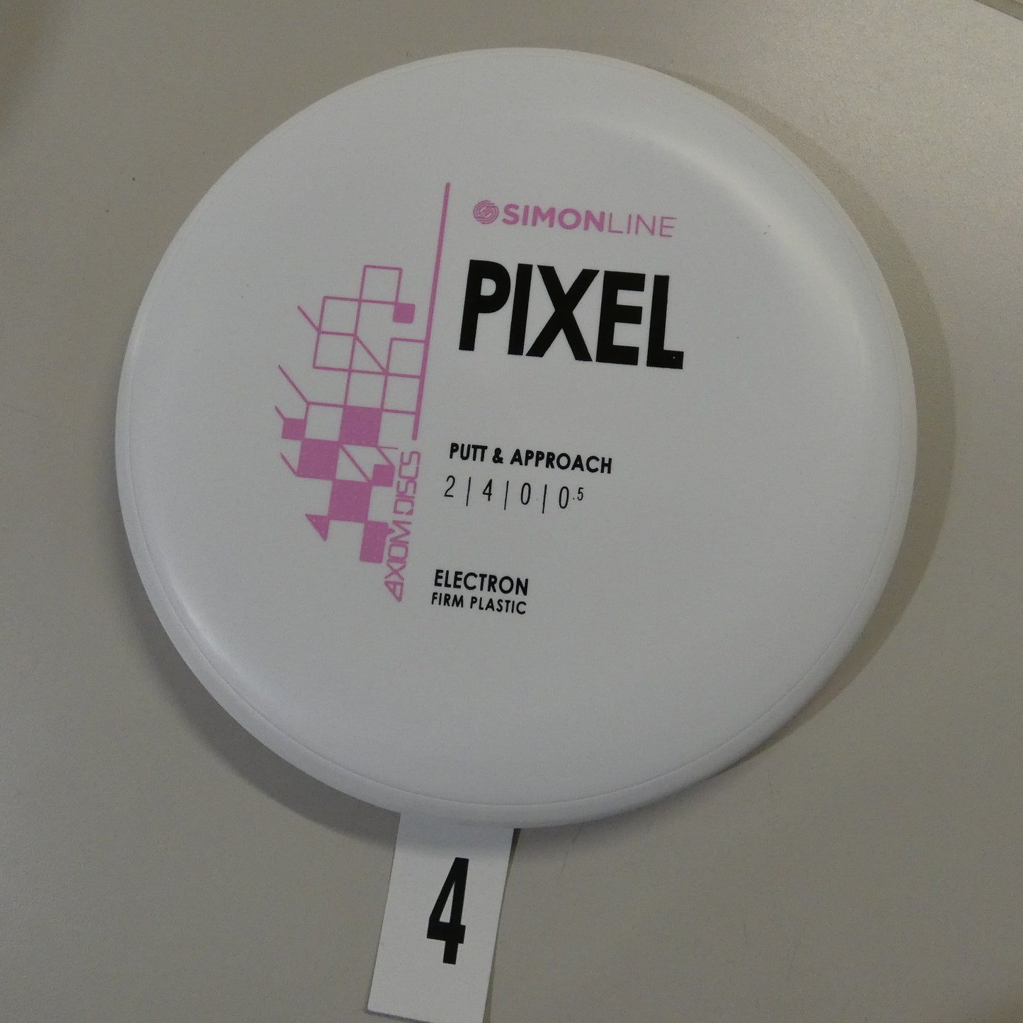 White/White Firm Electron Pixel - Pink Stock Stamp (Limit 1)