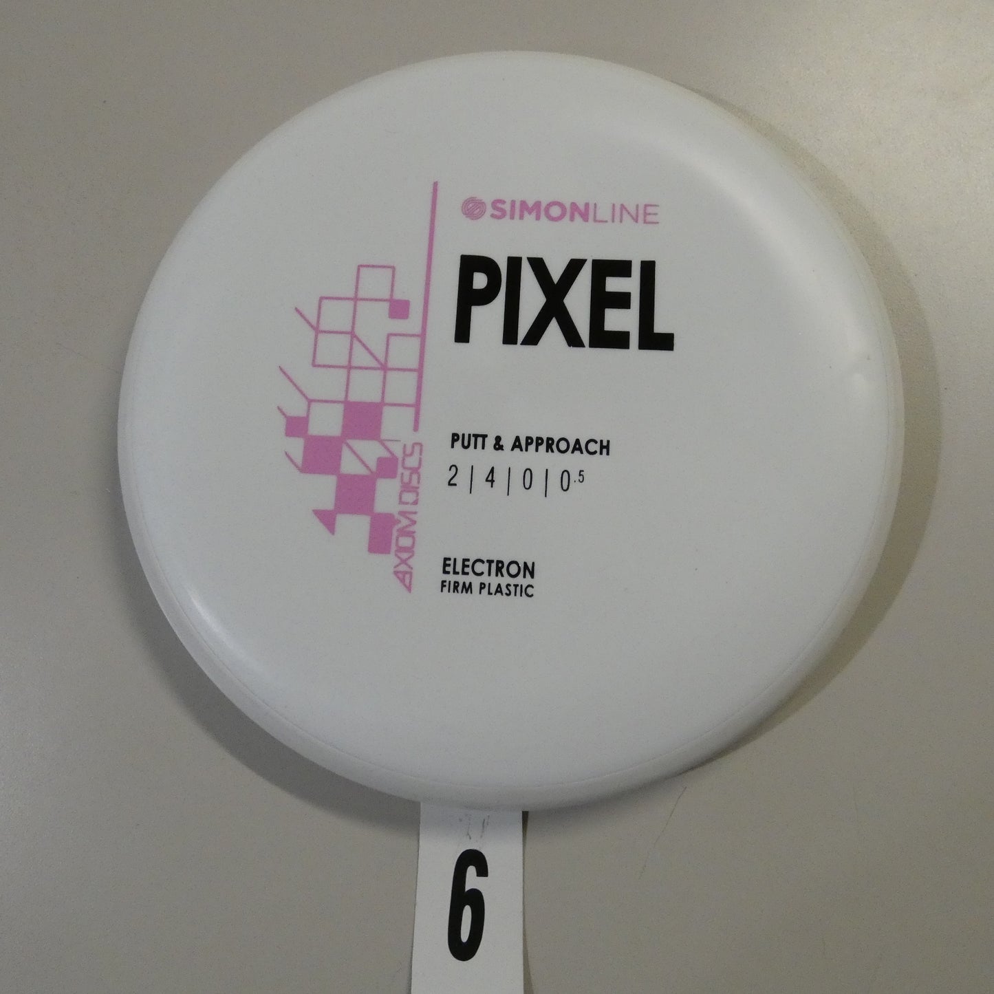 White/White Firm Electron Pixel - Pink Stock Stamp (Limit 1)