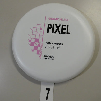 White/White Firm Electron Pixel - Pink Stock Stamp (Limit 1)