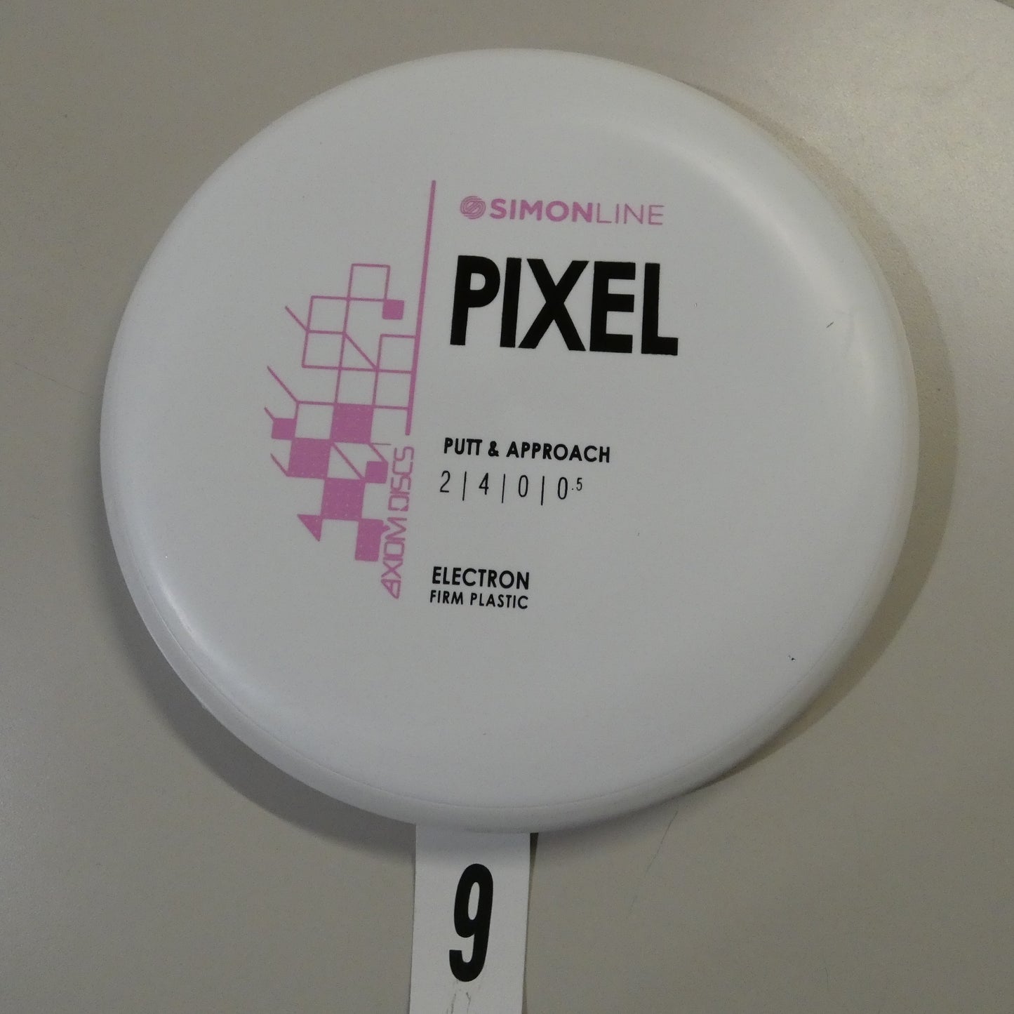 White/White Firm Electron Pixel - Pink Stock Stamp (Limit 1)