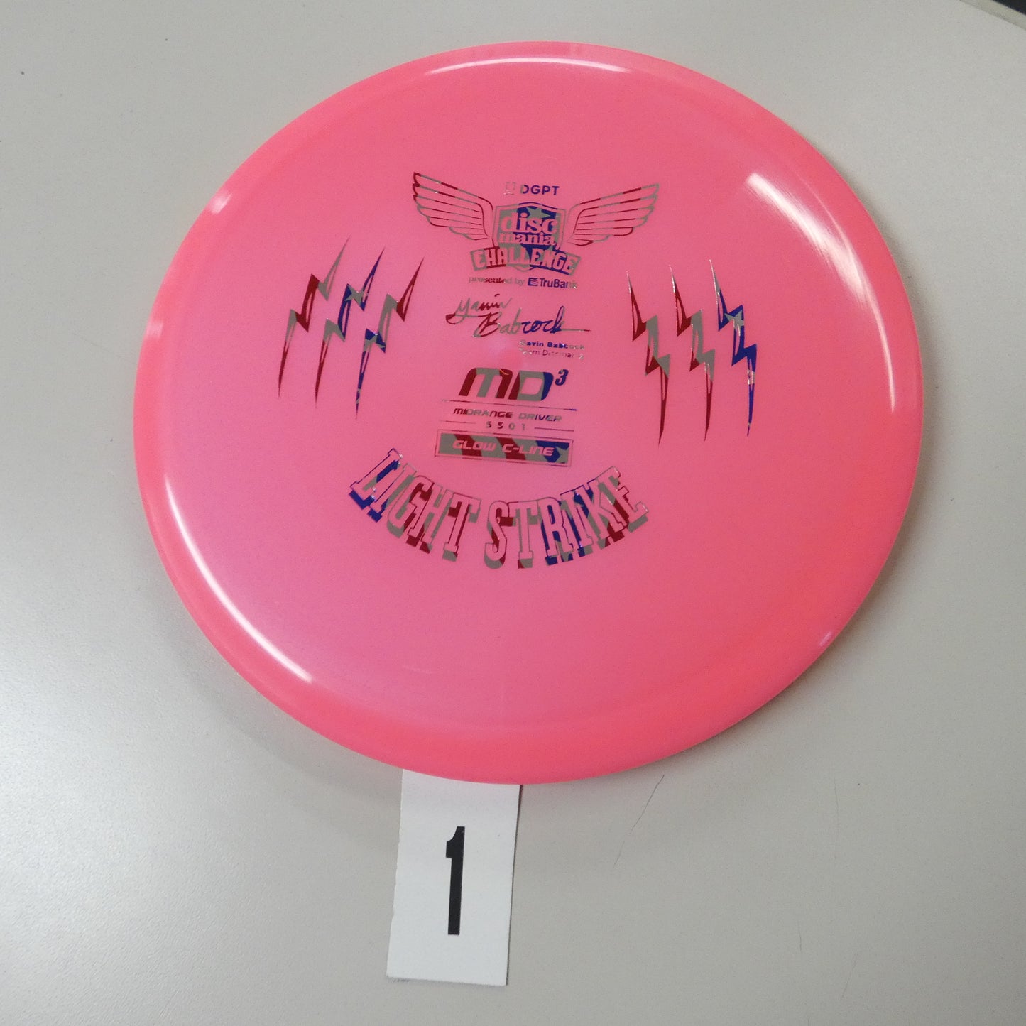 Gavin Babcock Signature Series Glow C-Line MD3 Light Strike (Discmania Challenge Fundraiser)