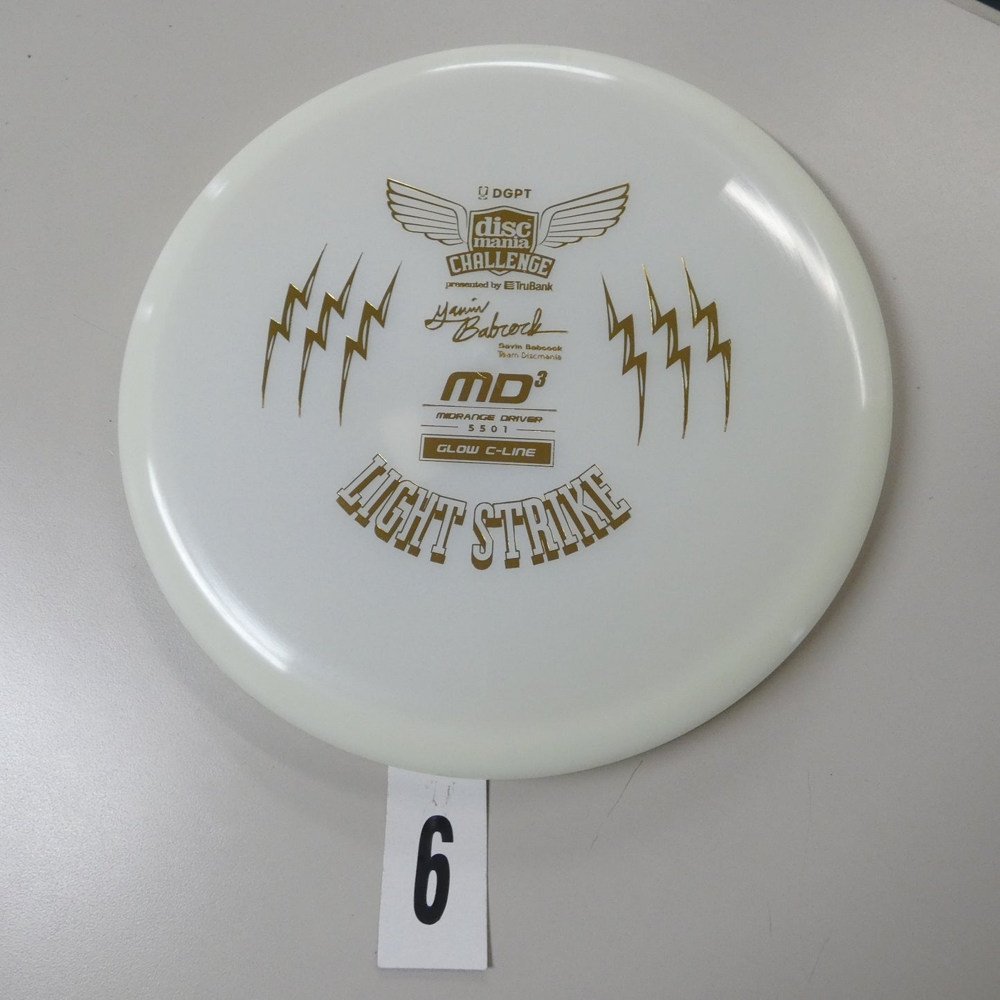 Gavin Babcock Signature Series Glow C-Line MD3 Light Strike (Discmania Challenge Fundraiser)