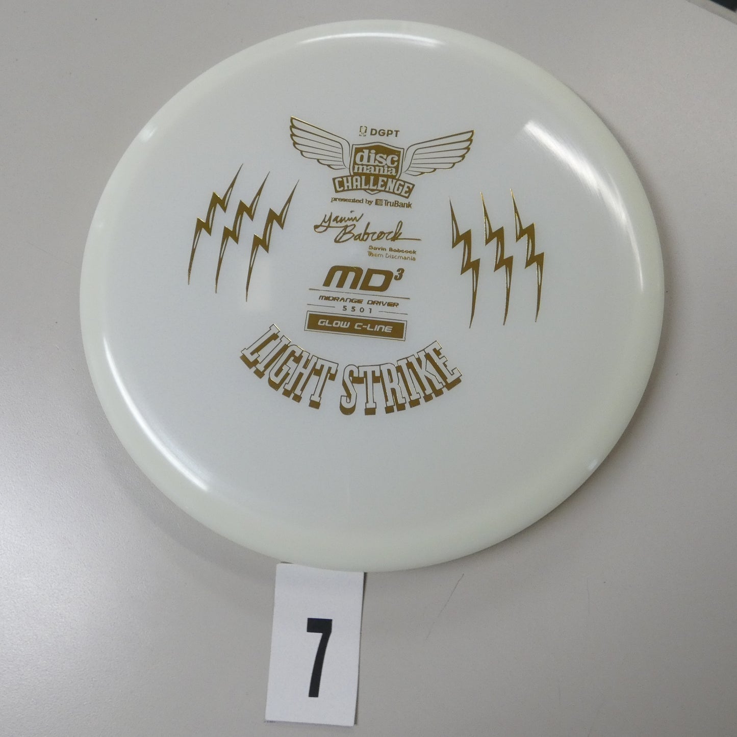 Gavin Babcock Signature Series Glow C-Line MD3 Light Strike (Discmania Challenge Fundraiser)