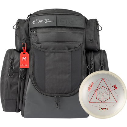 Paul McBeth MB-PX1 Bag by GRIPeq- Black/Red w/Z Confetti Glo Malita